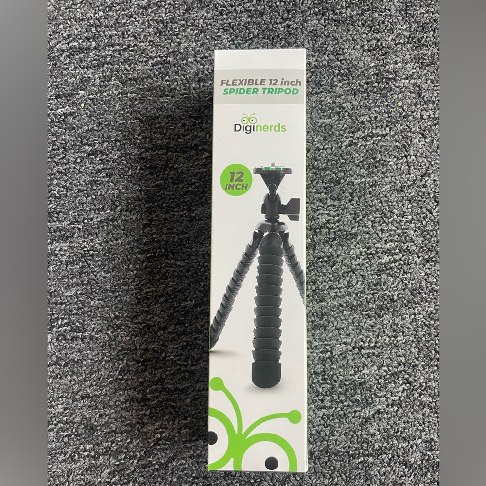 Diginerds Videography 12 Inch Black Flexible Tripod for Cameras and Video NIB